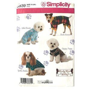 Simplicity 3939 Pattern Dog Coat 4 Variations UNCUT Size S M L